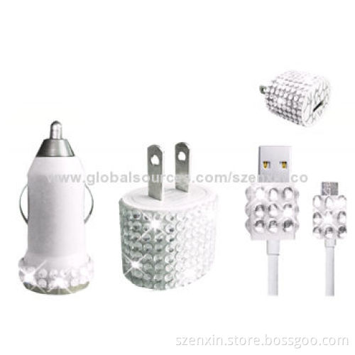 Bling USB travel charger for phone
